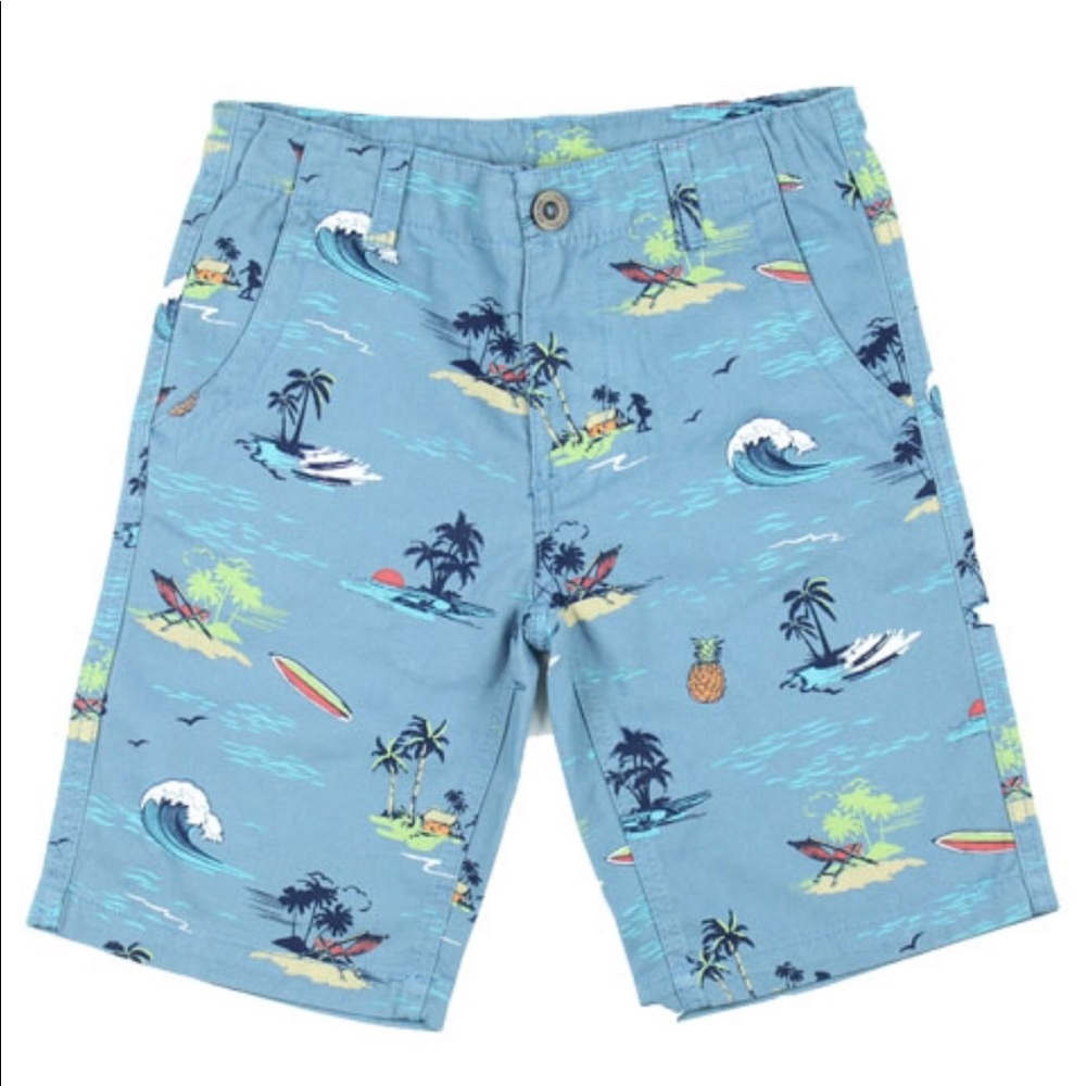 Aeropostale Boys Blue Paradise Twill Shorts.